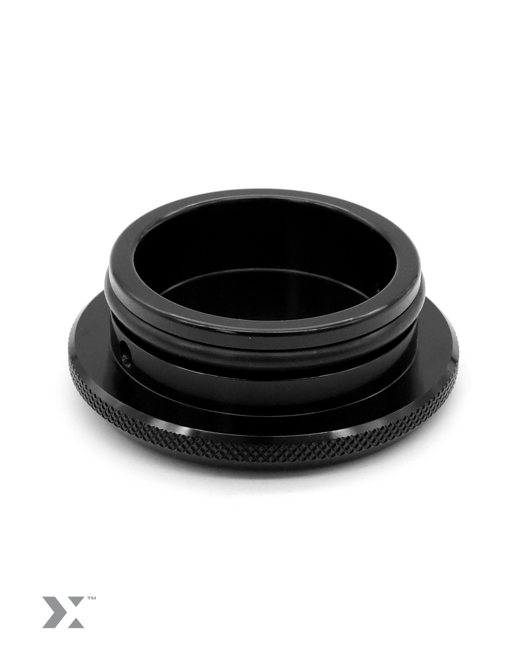 MMX gloss black billet washer fluid filler cap for G Series BMW engine bay