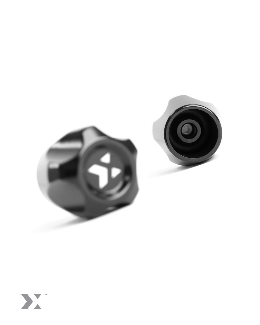 MMX billet aluminium air conditioning service port caps for BMW and MINI