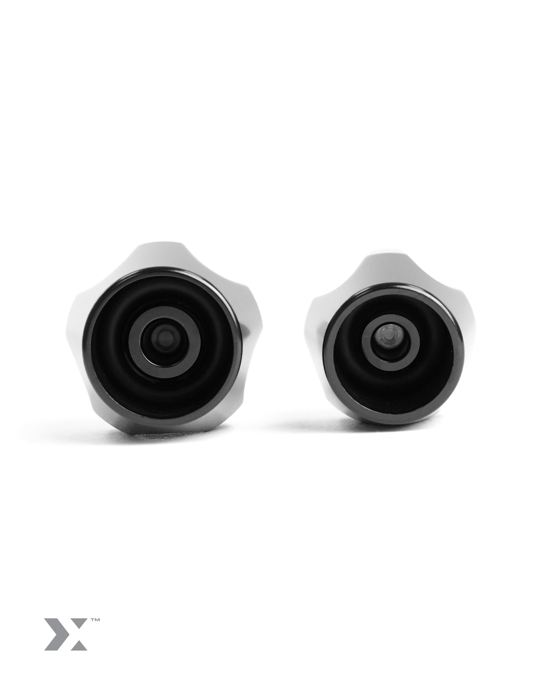 MMX billet aluminium air conditioning service port caps for BMW and MINI