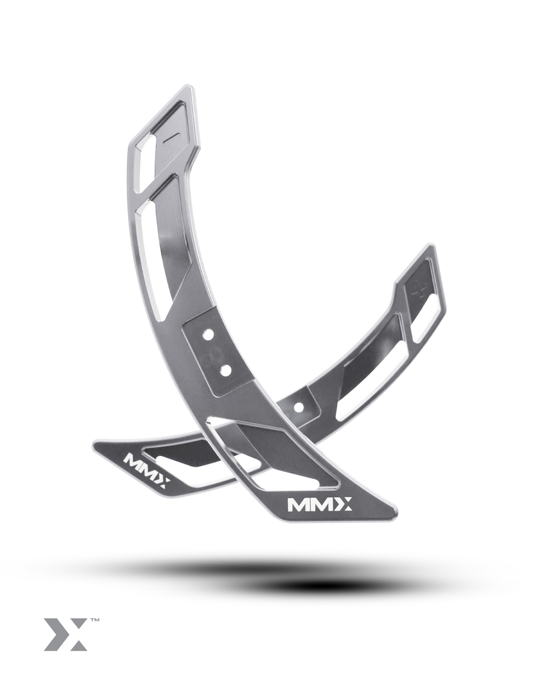 MMX BMW G Series magnetic billet gear shift paddles in titanium anodised finish - Silver