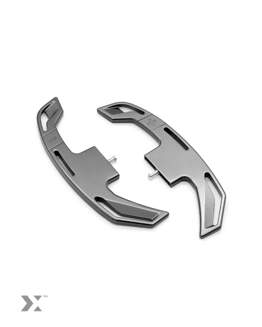 MMX billet gear shift paddles for BMW E9X M3 in titanium silver anodised finish - Silver
