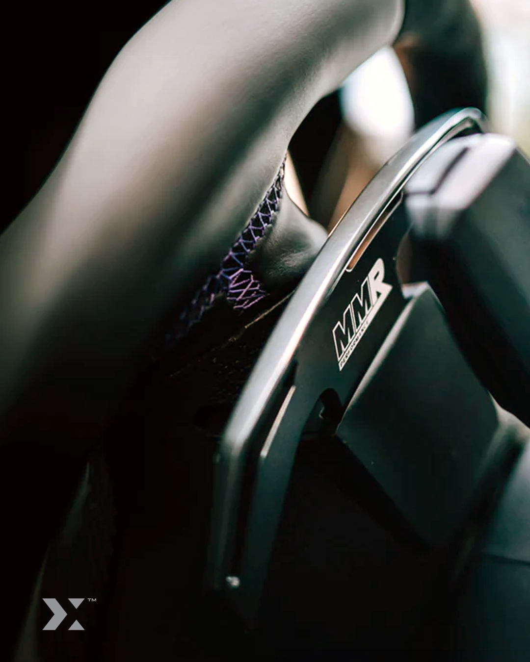MMX billet gear shift paddles for BMW E9X M3 in titanium silver anodised finish