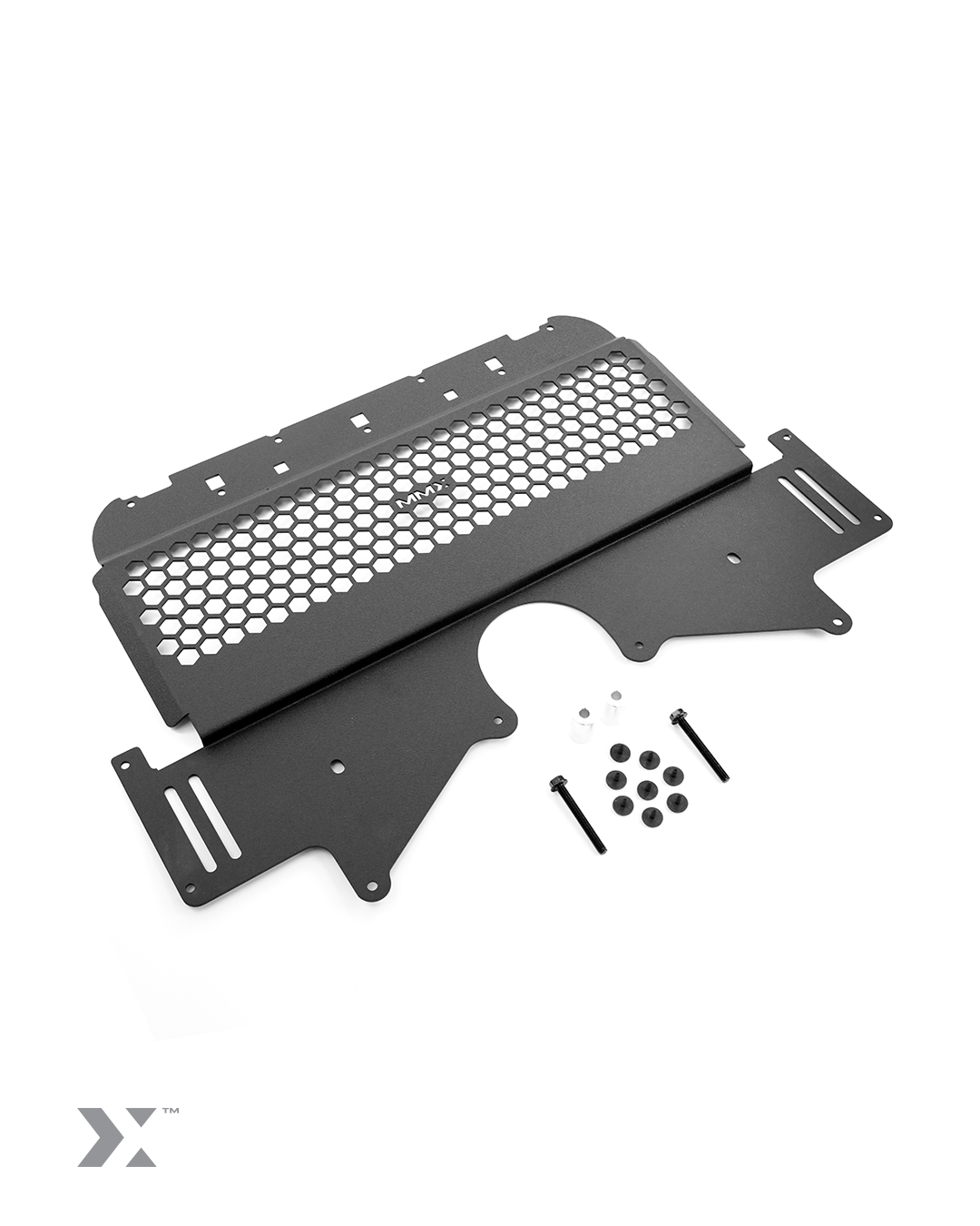 MMX black powder coated underbody engine oil cooler guard for BMW G8X M3 and M4