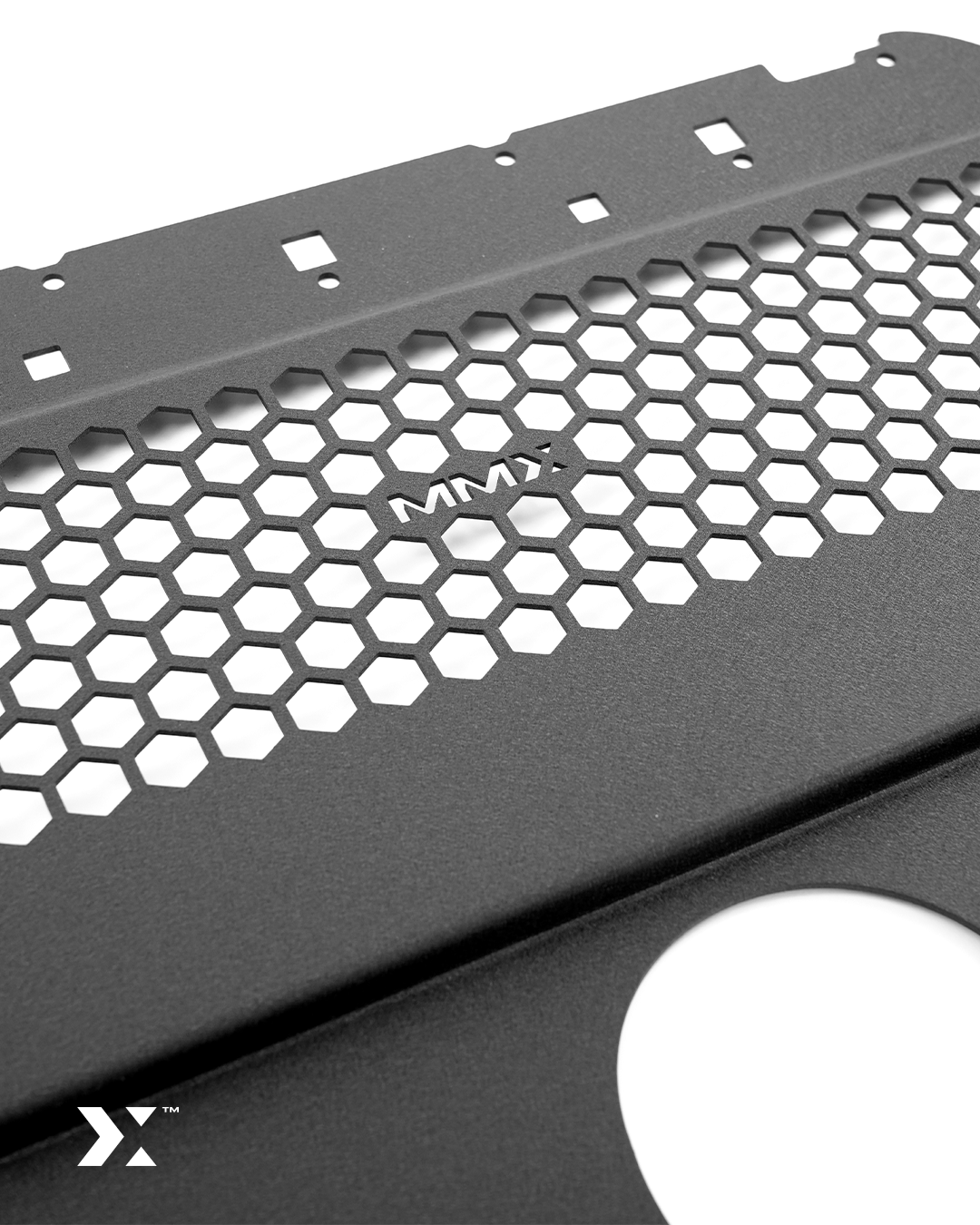 MMX black powder coated underbody engine oil cooler guard for BMW G8X M3 and M4