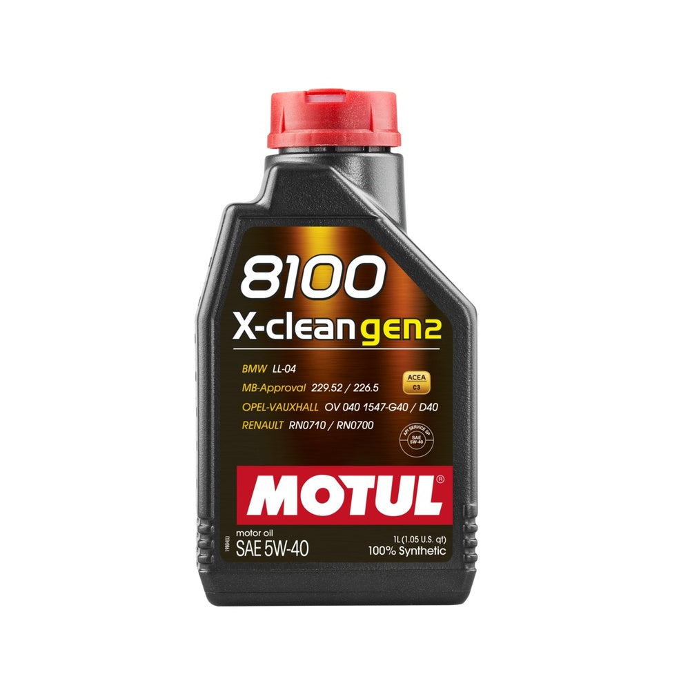 Motul 8100 X-Clean GEN2 5W-40 1L Engine Oil