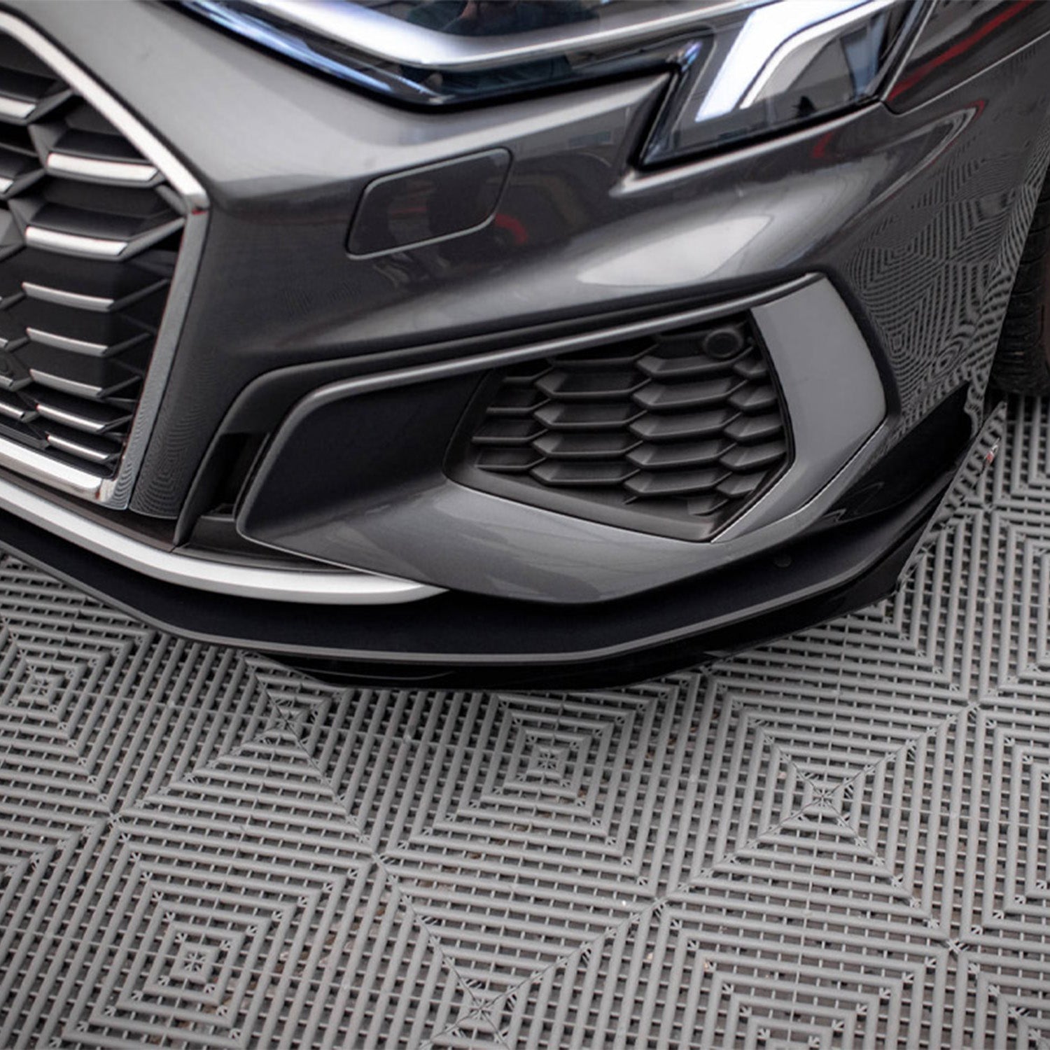 Maxton Design Audi 8Y S3 Street Pro Front Splitter + Flaps AUA38YSLINECNC-FD1B+FSF1G