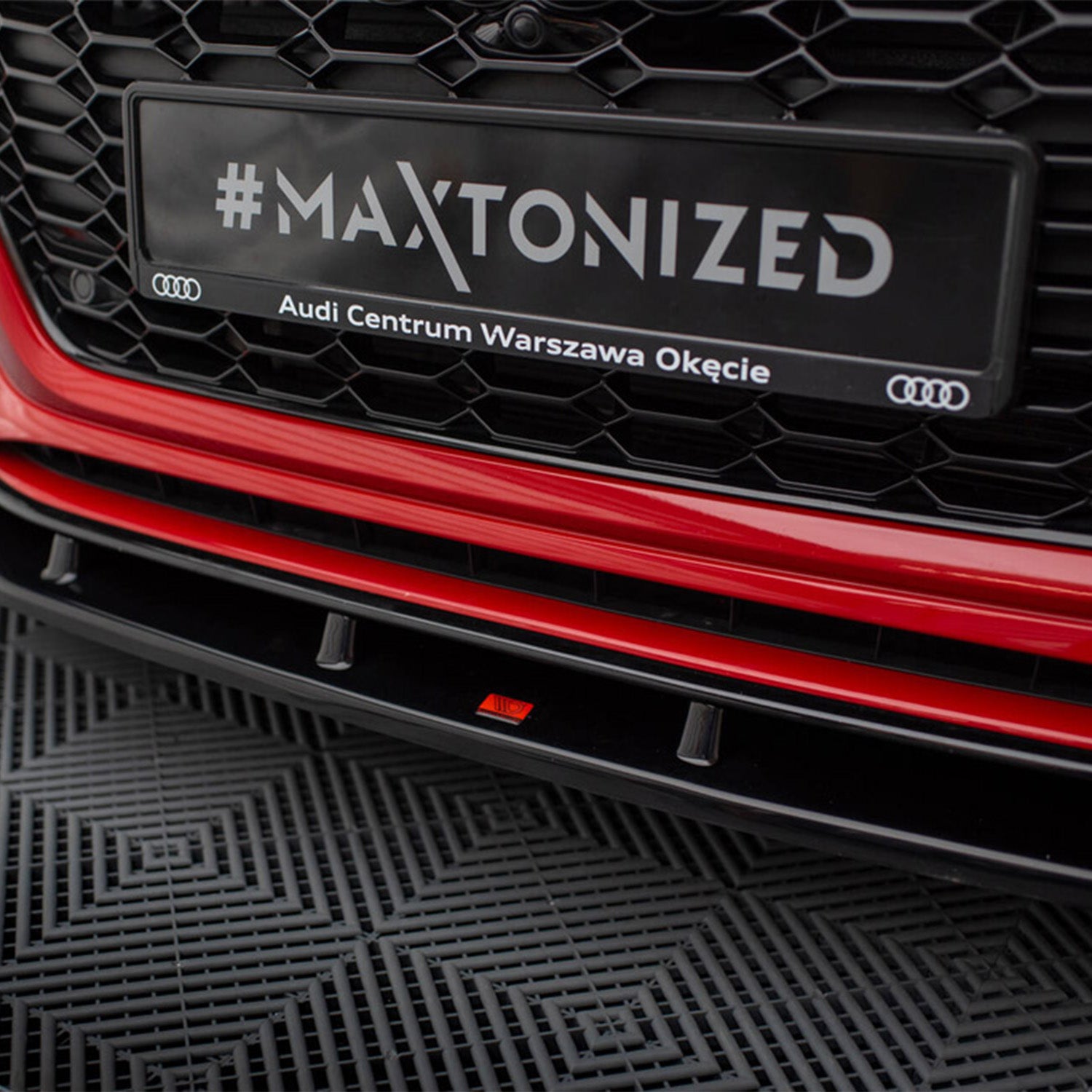 Maxton Design Audi B9 RS4 Gloss Black V2 Front Splitter
