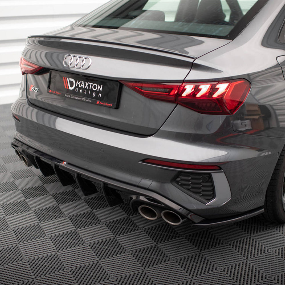 Maxton Design Audi S3 8Y Sedan Gloss Black Rear Diffuser