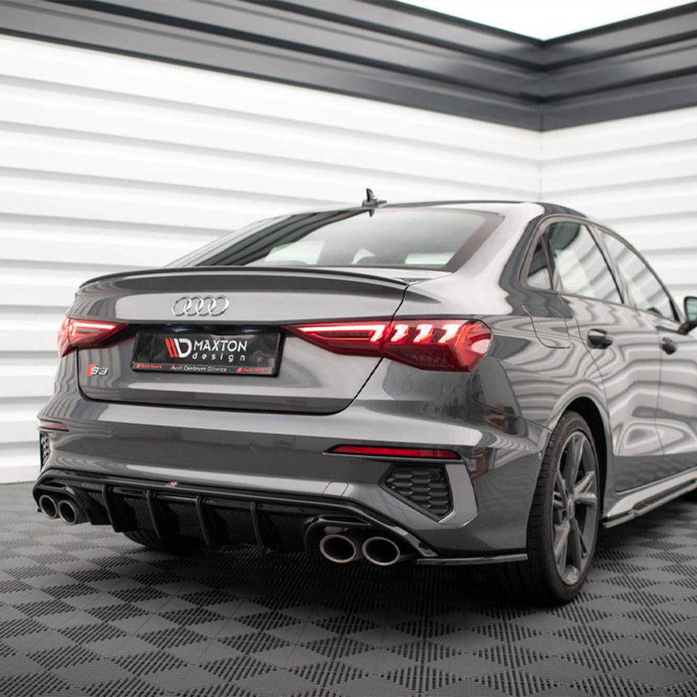 Maxton Design Audi S3 8Y Sedan Gloss Black Rear Diffuser