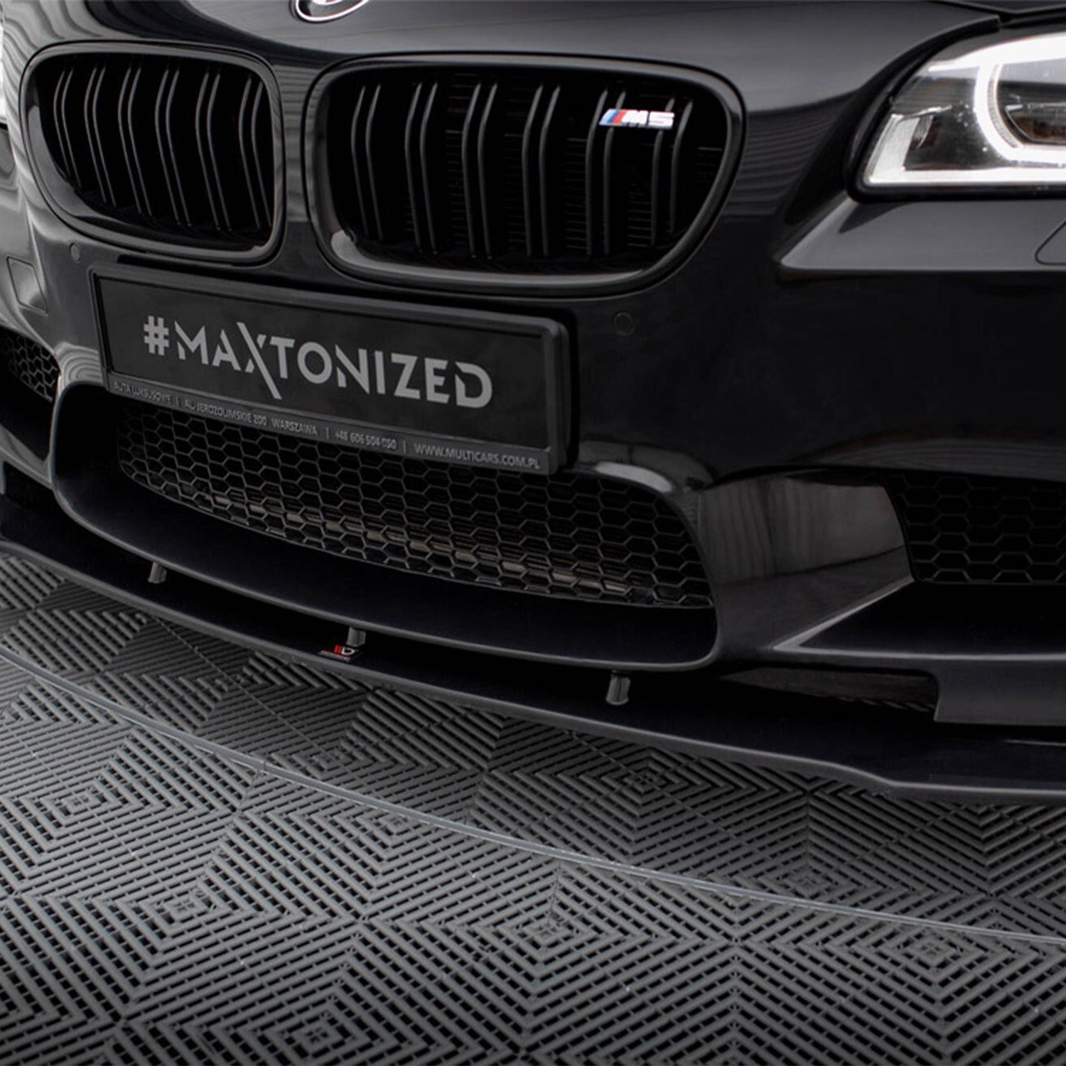 Maxton Design BMW F10 M5 V1 Gloss Black Front Splitter