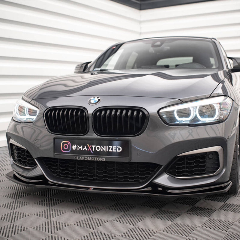 Maxton Design BMW F20 1 Series V3 Gloss Black Front Splitter M140i M135i BM-1-F20F-M-FD3G