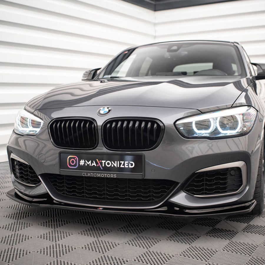 Maxton Design BMW F20 1 Series V3 Gloss Black Front Splitter M140i M135i BM-1-F20F-M-FD3G