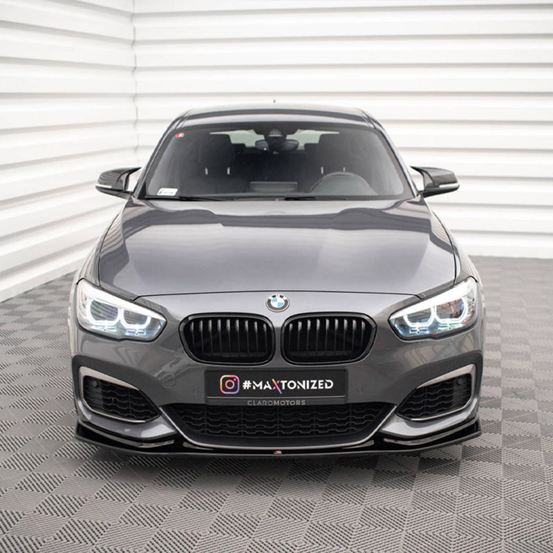 Maxton Design BMW F20 1 Series V3 Gloss Black Front Splitter M140i M135i BM-1-F20F-M-FD3G