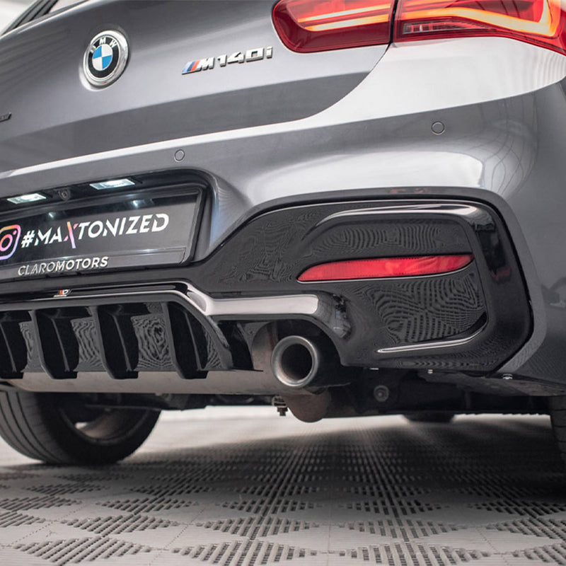 Maxton Design BMW F20 F21 M140i M135i Gloss Black Rear Diffuser