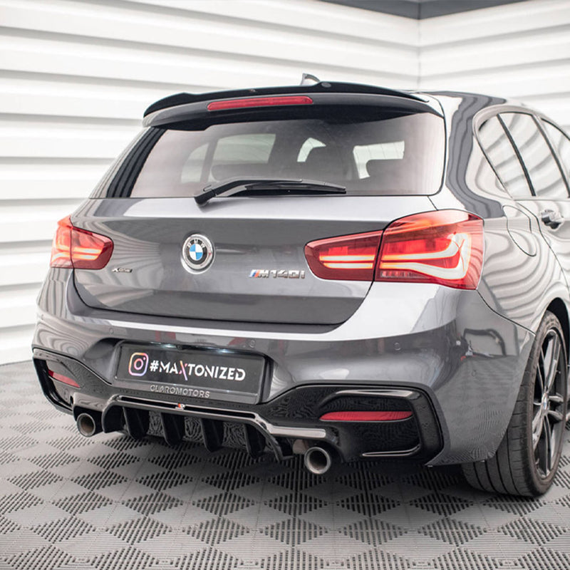 Maxton Design BMW F20 F21 M140i M135i Gloss Black Rear Diffuser