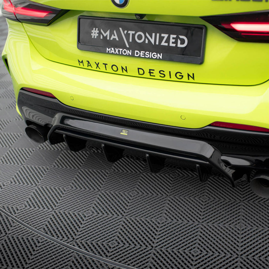 Maxton Design BMW F40 M135i V1 Gloss Black Rear Diffuser
