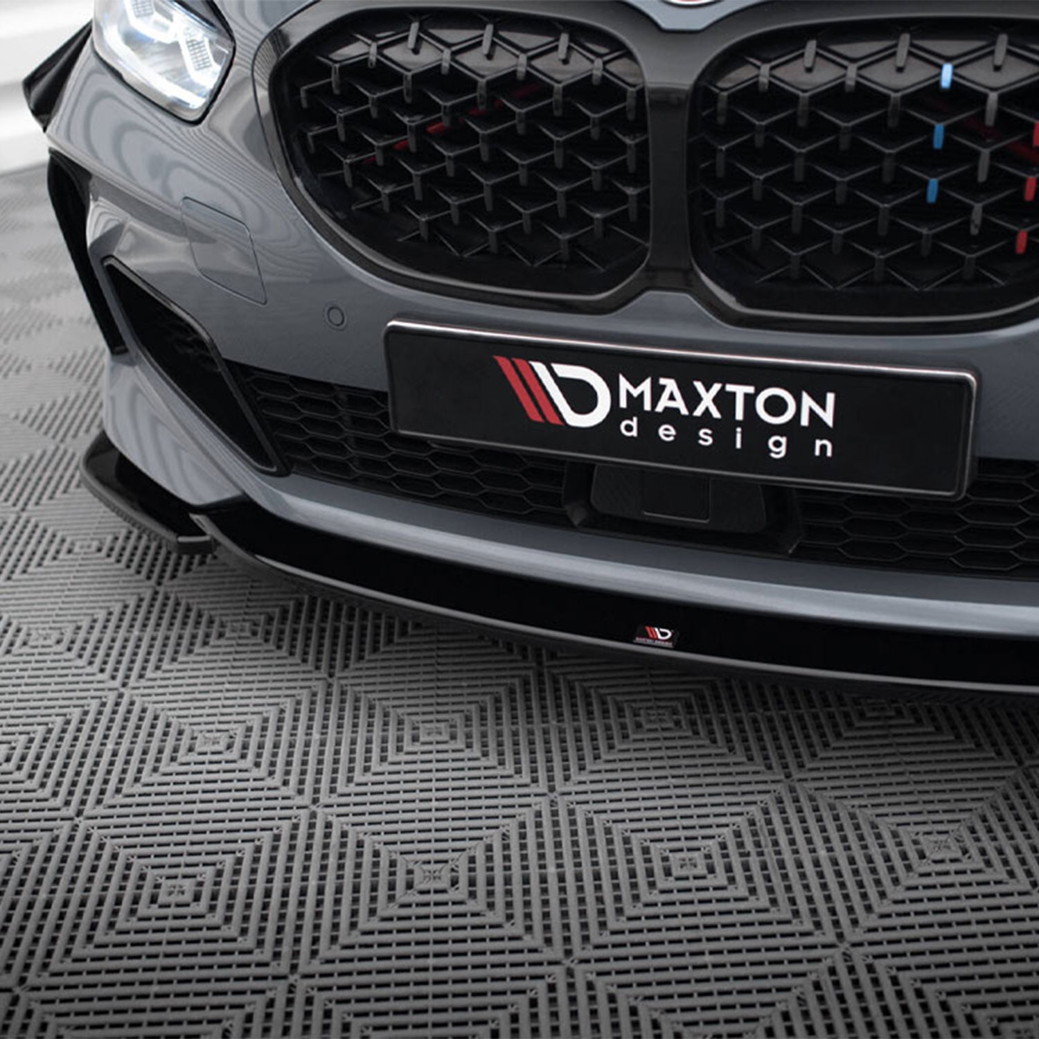 Maxton Design BMW F40 M135i V3 Gloss Black Front Splitter