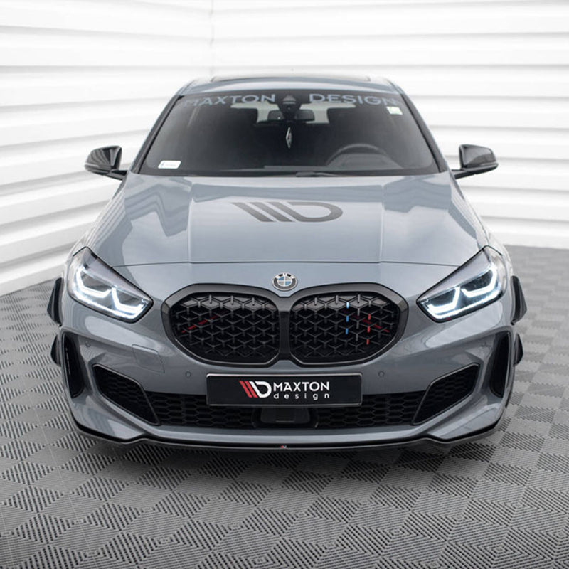 Maxton Design BMW F40 M135i V4 Gloss Black Front Splitter