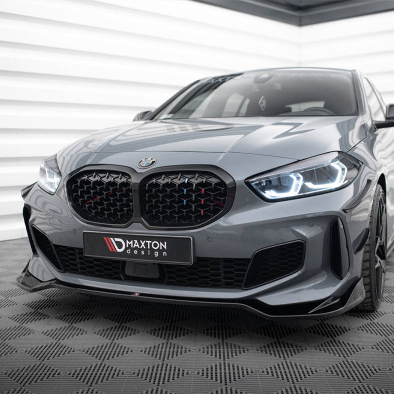 Maxton Design BMW F40 M135i V5 Gloss Black Front Splitter