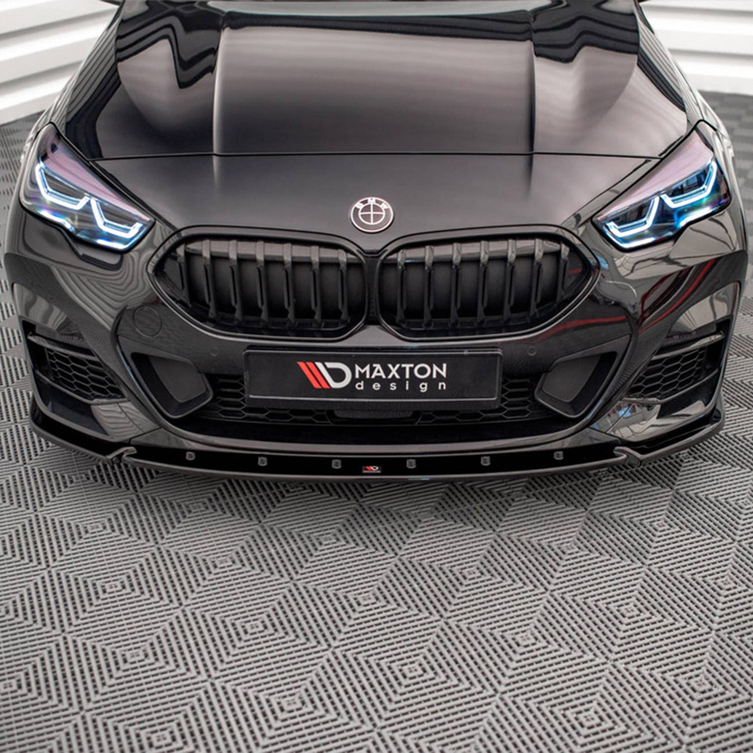 Maxton Design BMW F44 M235i V2 Gloss Black Front Splitter