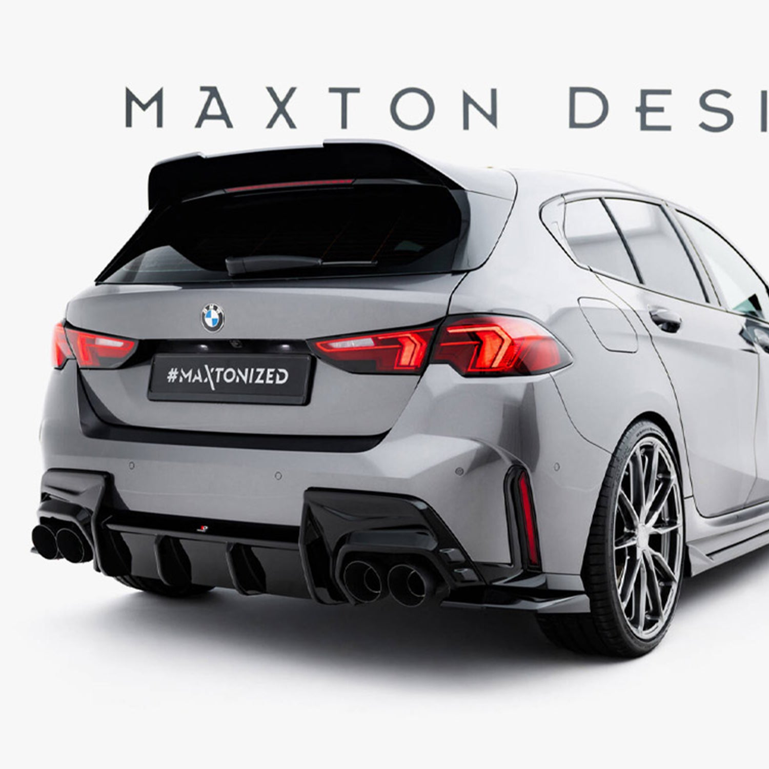 Maxton Design BMW F70 M135 V2 Gloss Black Rear Side Splitters