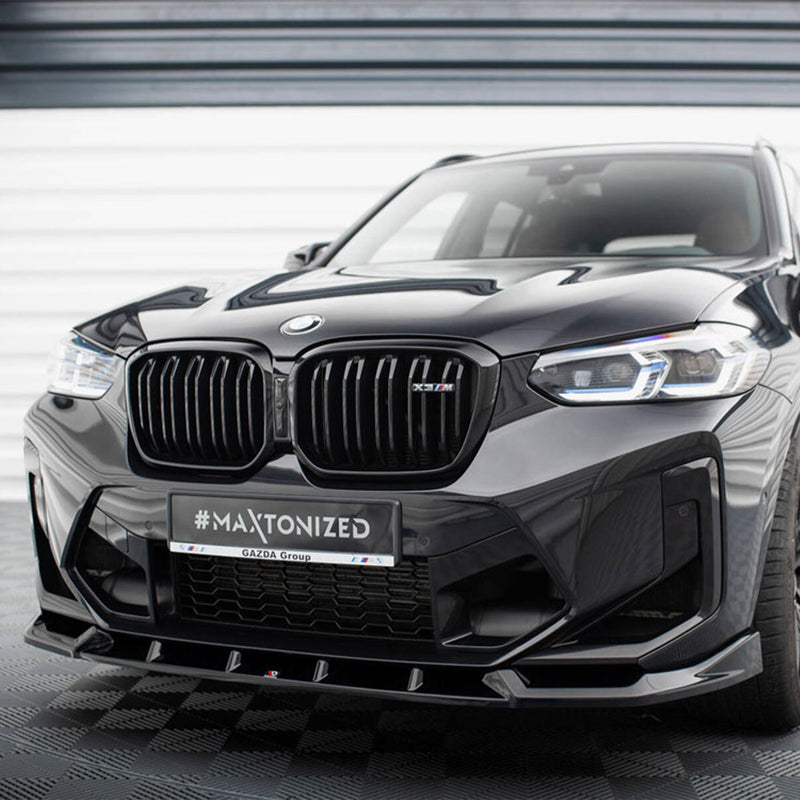 Maxton Design BMW F97 X3M LCI Gloss Black V1 Front Splitter
