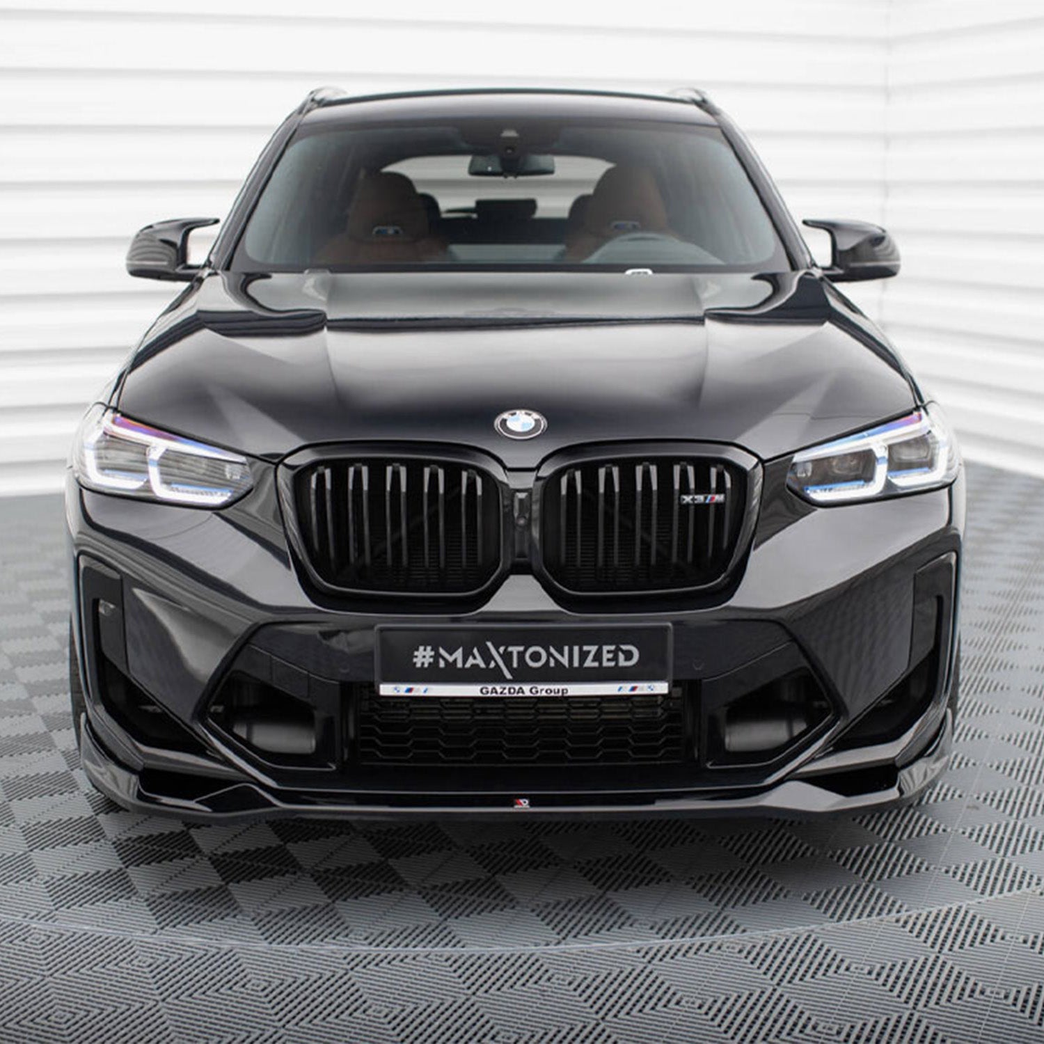 Maxton Design BMW F97 X3M LCI Gloss Black V2 Front Splitter