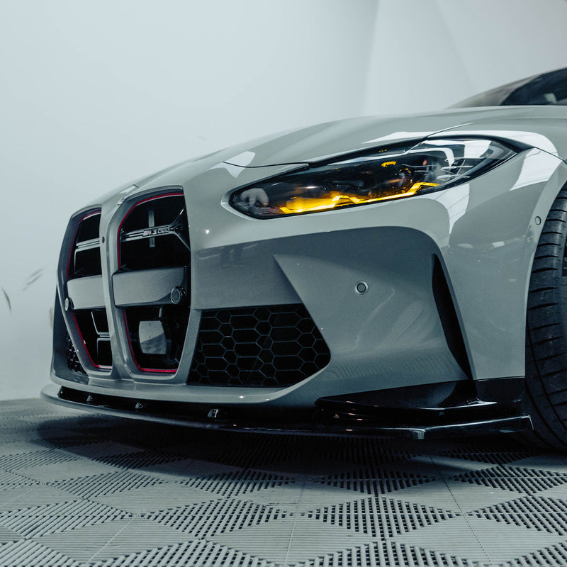 Maxton Design Gloss Black Front Splitter Lip For BMW G80 G81 M3 & G82 G83 M4