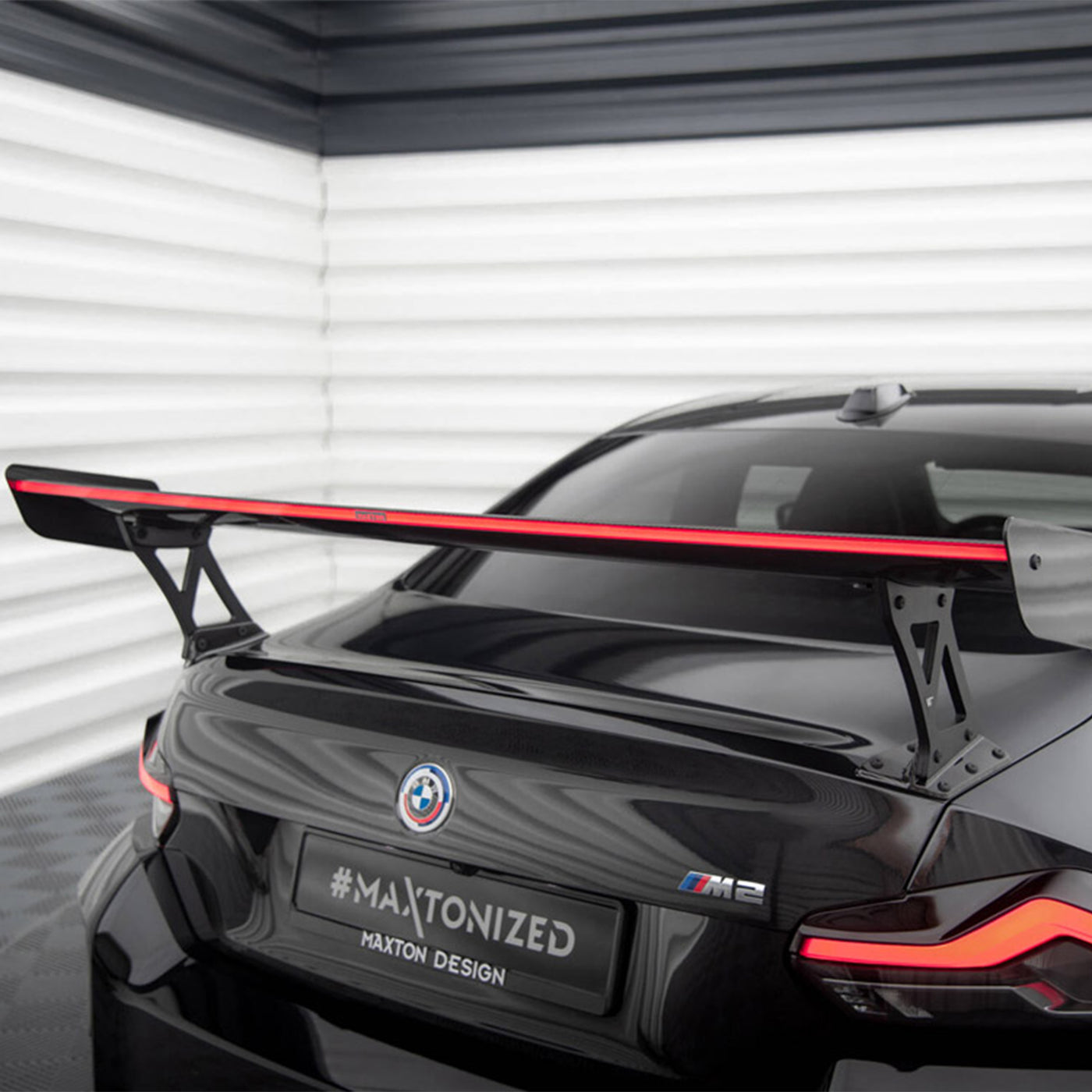 Bmw Rear Racing Wing Maxton Design BMW G87 M2 Carbon Fibre Rear Wing With LED Bar