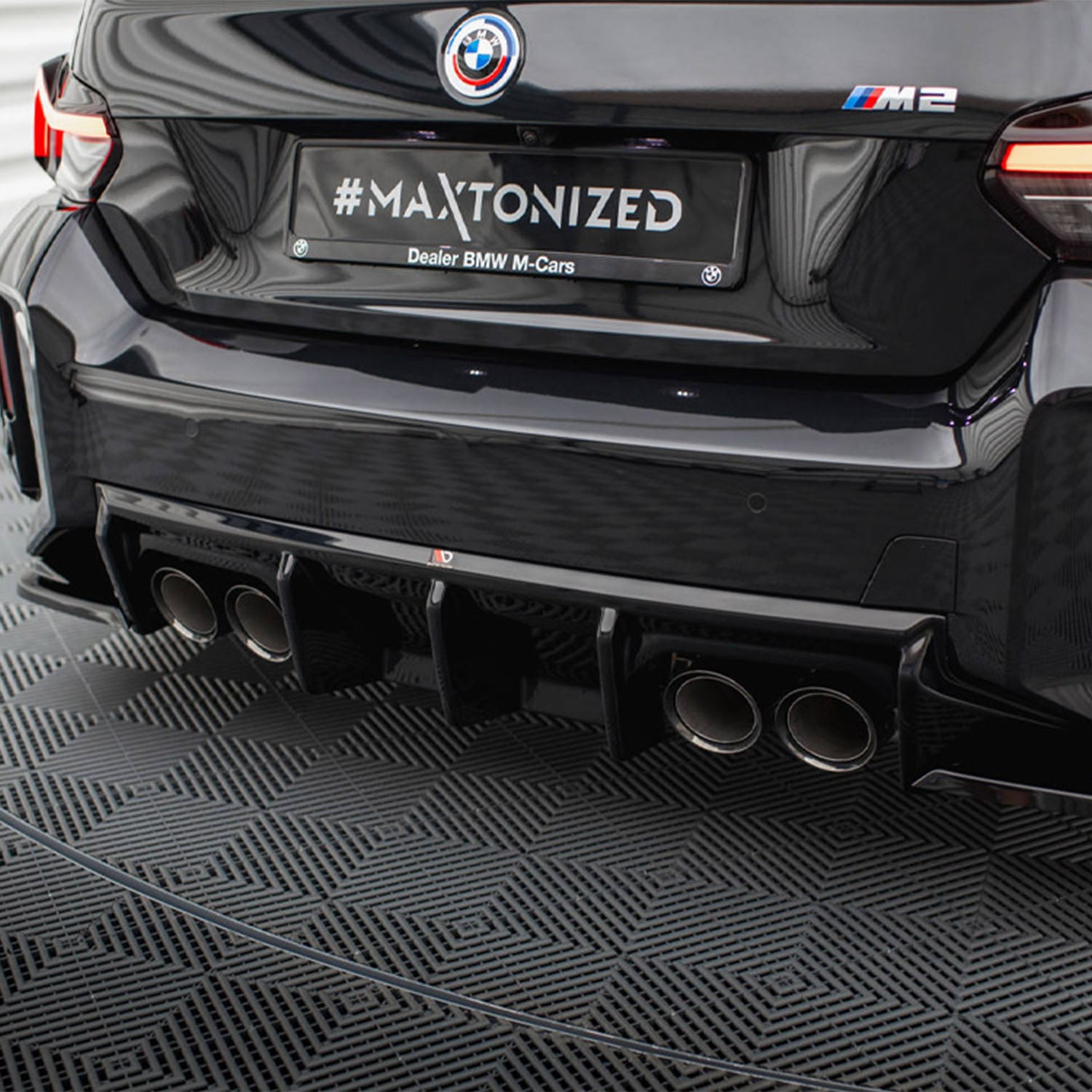 Maxton Design BMW G87 M2 V1 Gloss Black Rear Diffuser BM-M2-G87-RS1G