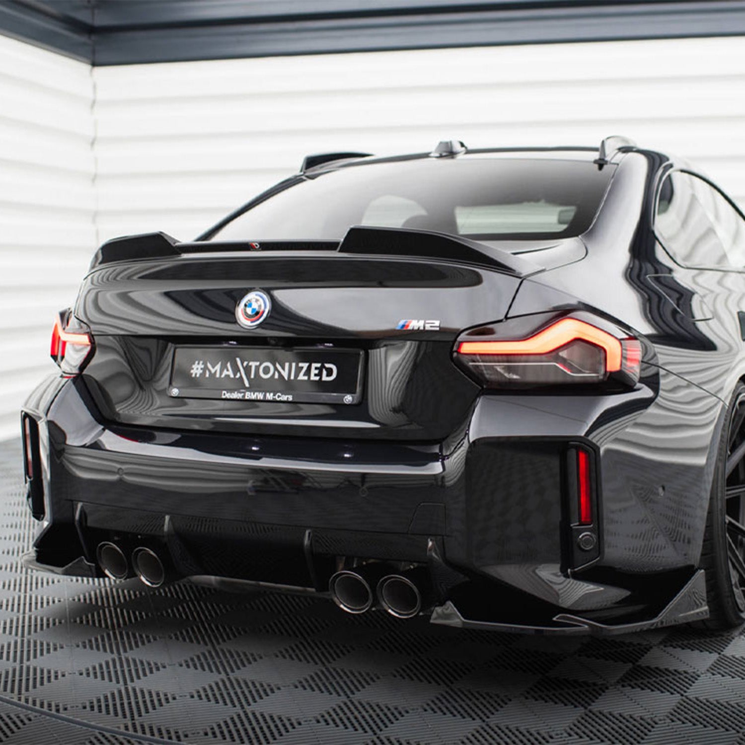 Maxton Design BMW G87 M2 V2 Gloss Black Rear Side Splitters