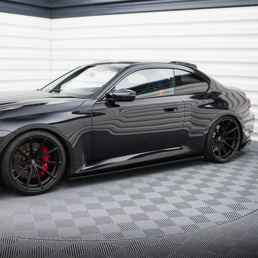 Maxton Design BMW G87 M2 V3 Gloss Black Side Skirts BM-M2-G87-SD3G