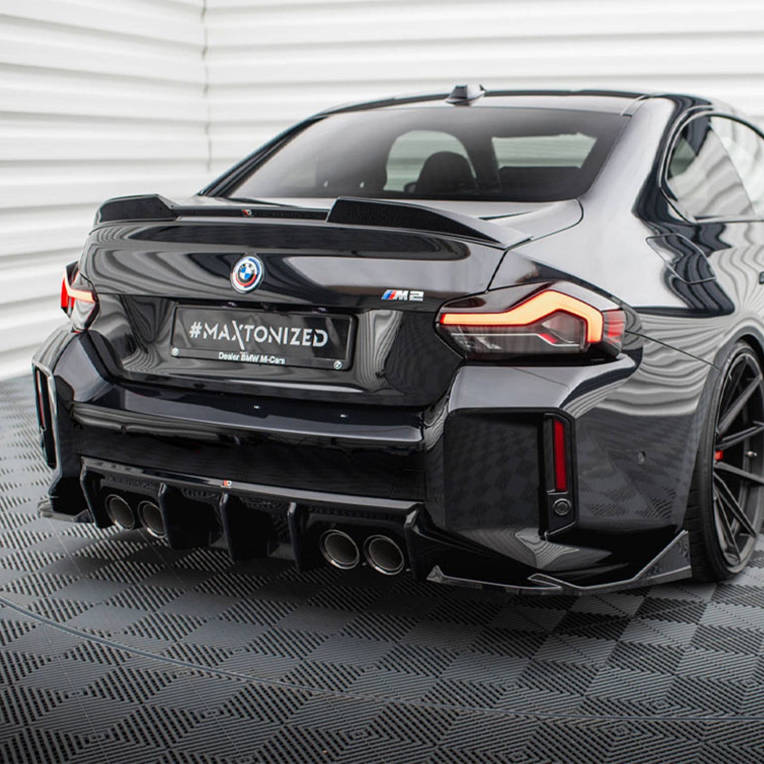 Maxton Design BMW G87 M2 V4 Gloss Black Rear Side Splitters