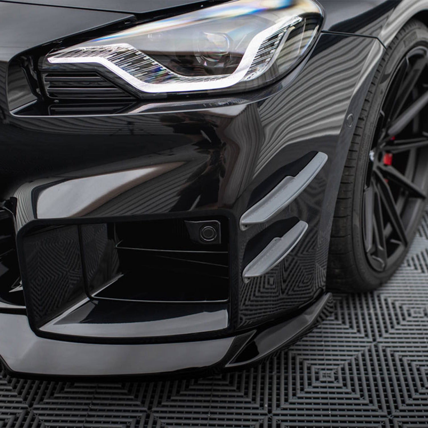 Maxton Design BMW M2 G87 Front Canards In Gloss Black BM-M2-G87-CAN1