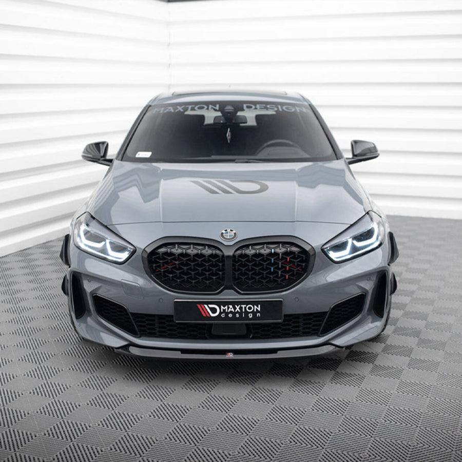 Maxton Design BMW F40 M135i V2 Gloss Black Front Splitter