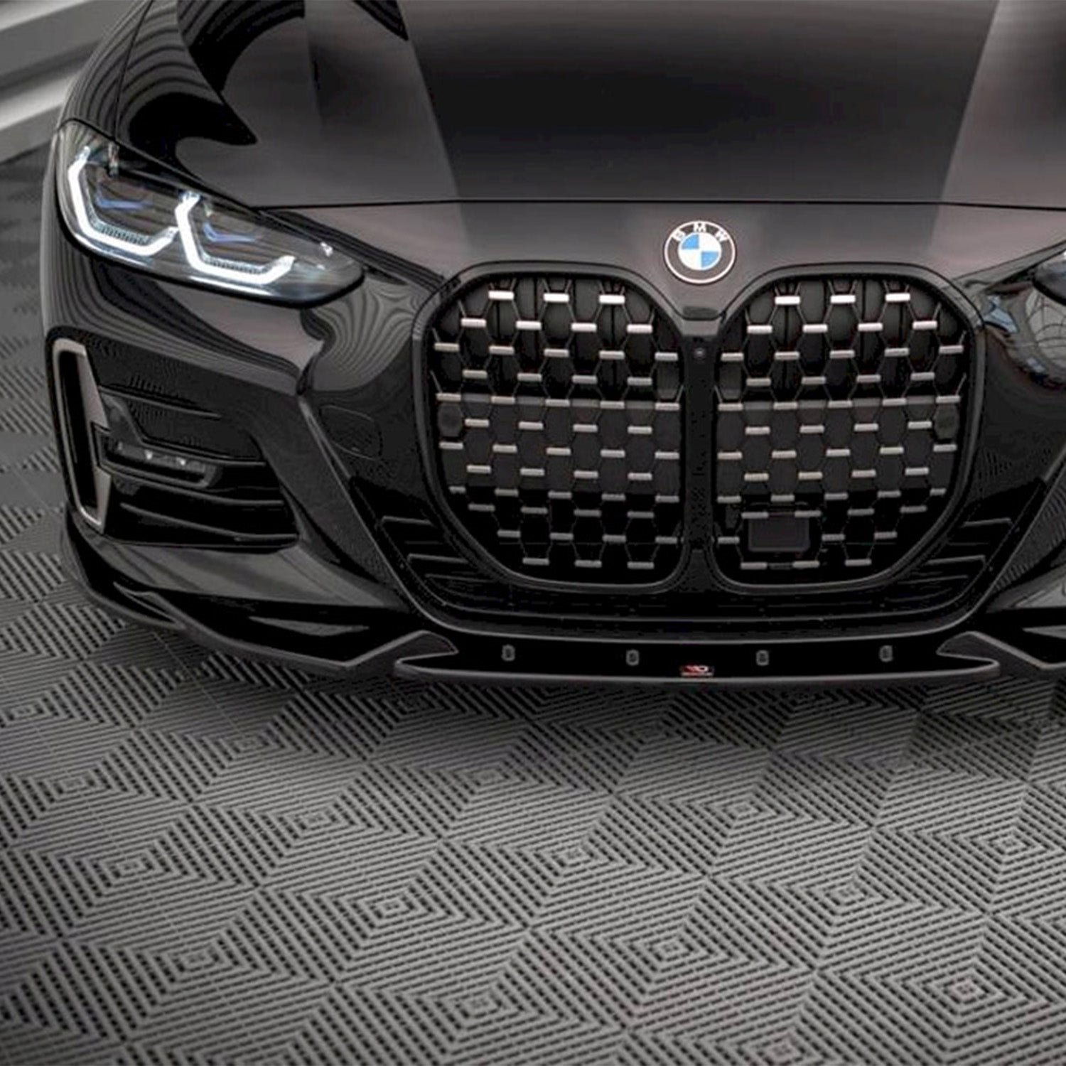 Maxton Design V2 Gloss Black Front Splitter For BMW G22 G23 M440i & M440d 4 Series M Sport