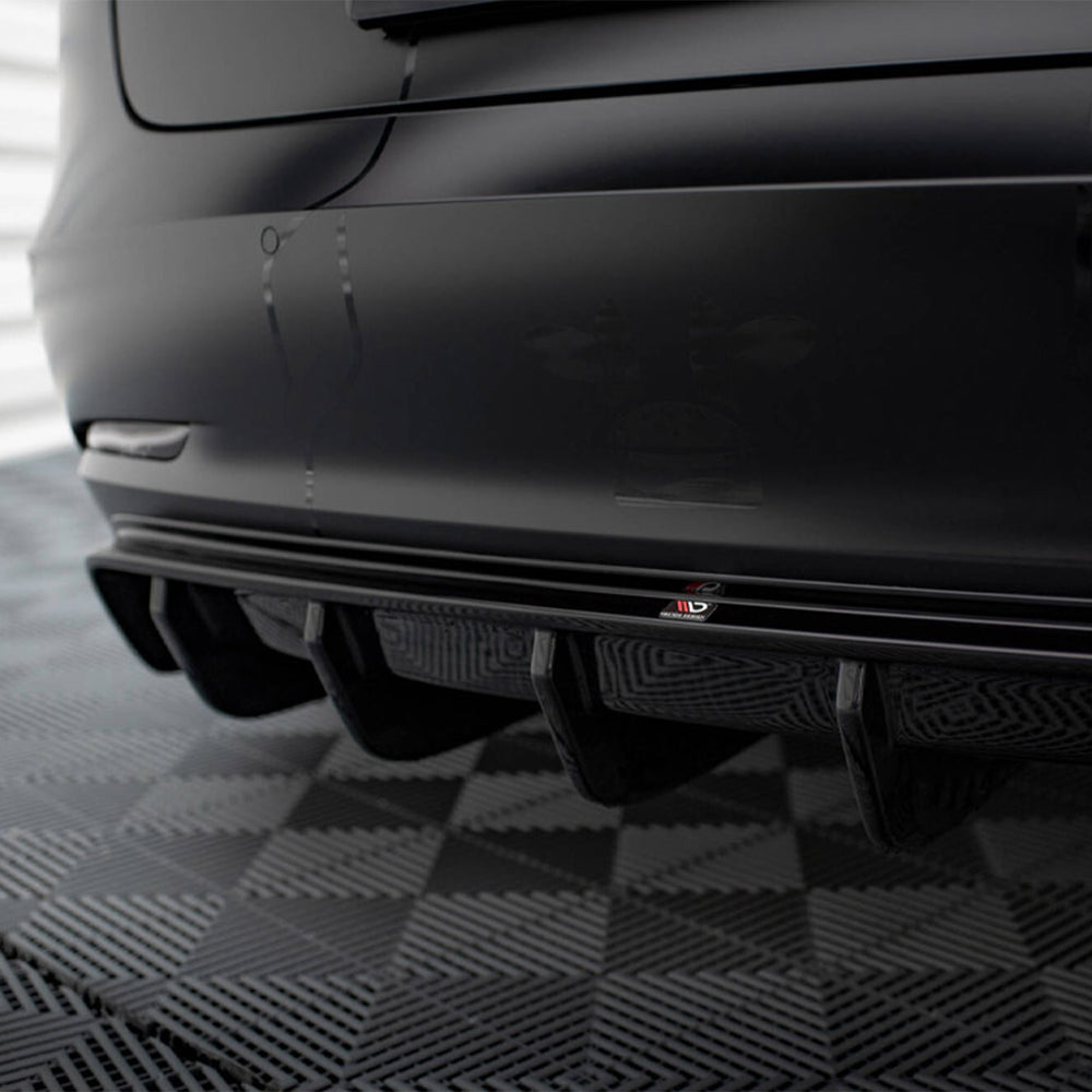 Maxton Design Tesla Model 3 V2 Rear Diffuser In Gloss Black
