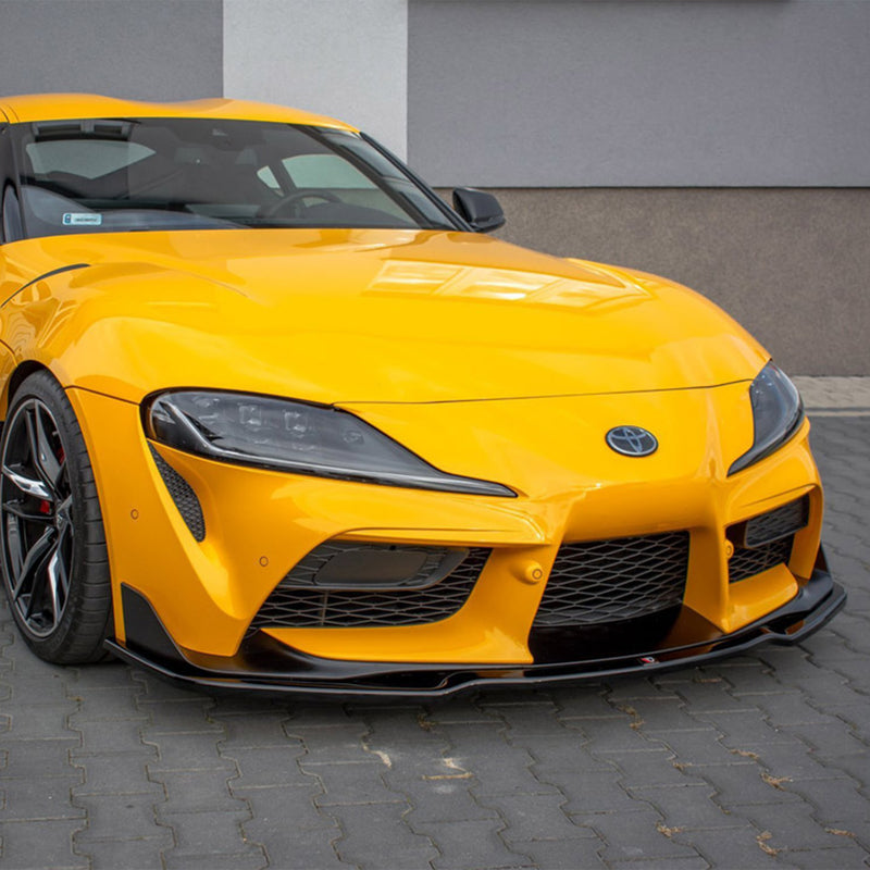 Maxton Design Toyota A90 Supra V2 Gloss Black Front Splitter Fitted