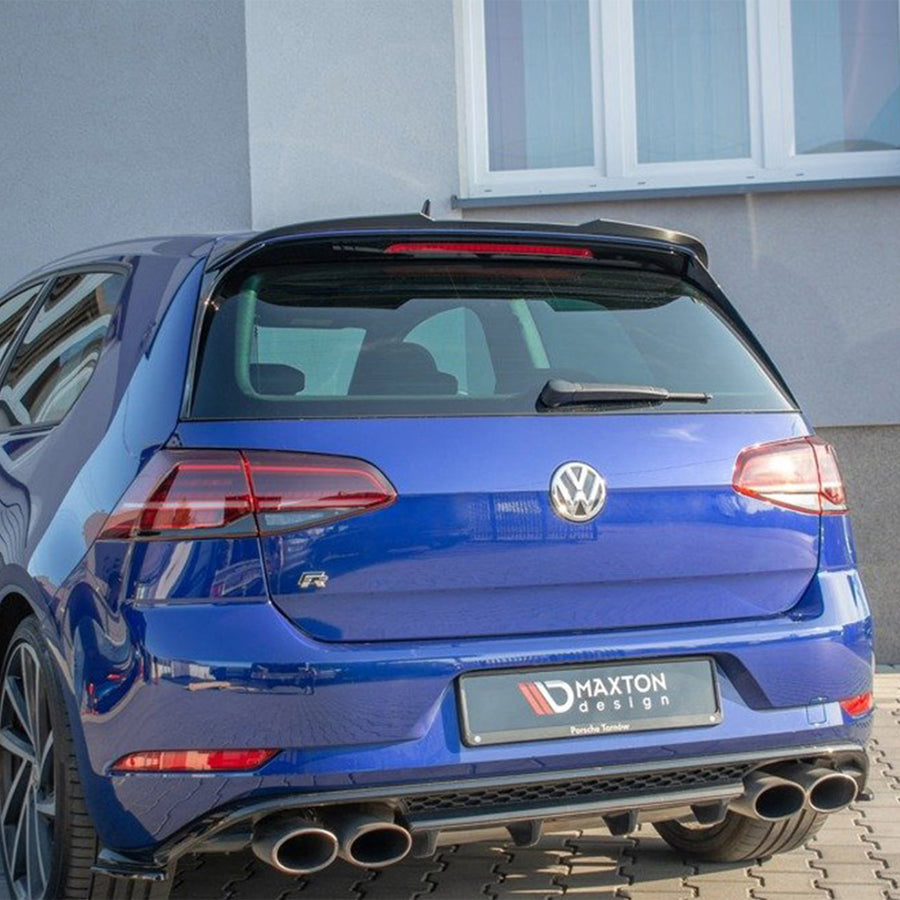 Black R Maxton Design VW Golf R/GTI Mk7 Mk7.5 V2 Gloss Black Spoiler