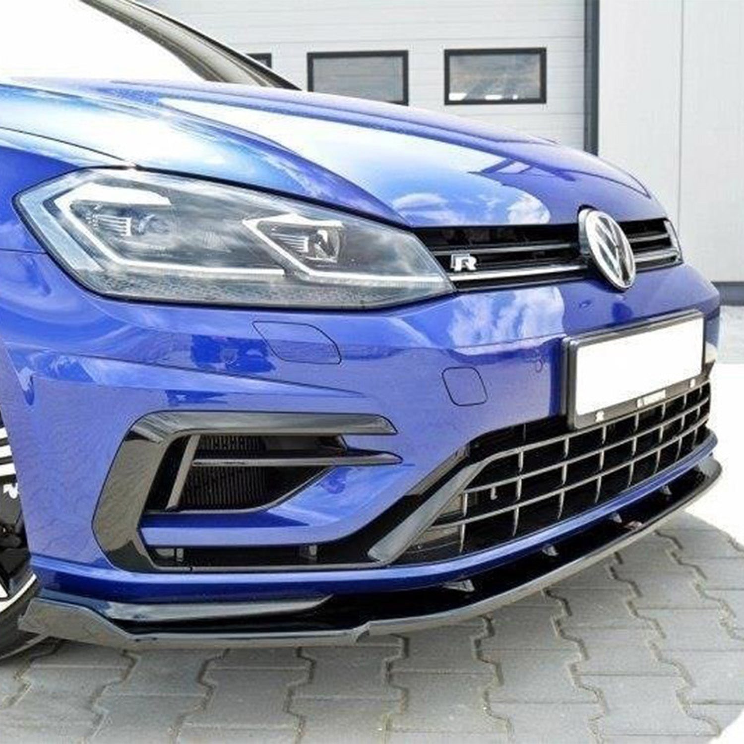 Maxton Design VW Golf R Mk7.5 V1 Gloss Black Front Splitter VW-GO-7F-R-FD1G