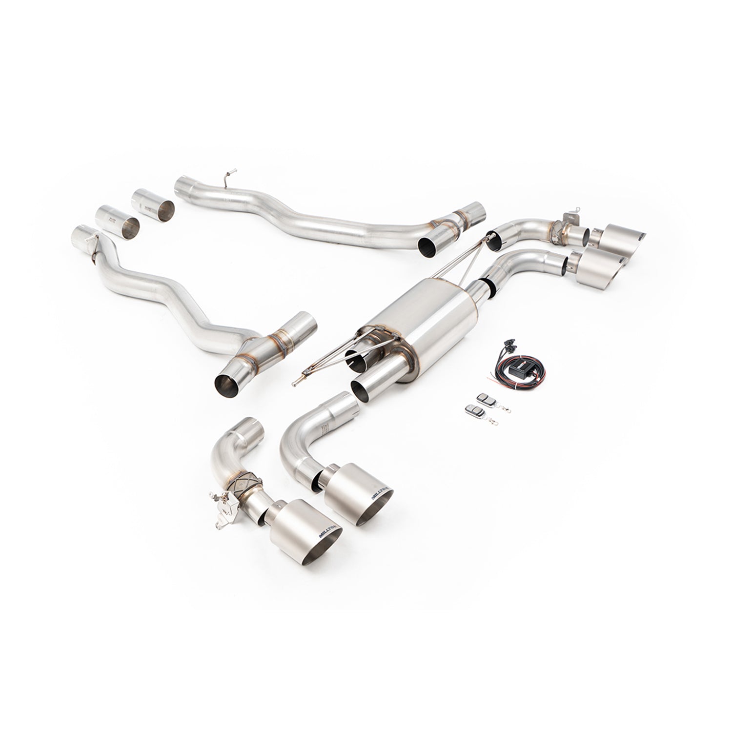 Milltek Sport BMW G90 & G99 M5 Axle Back Exhaust System (NAS/ROW Spec Vehicles) - Brushed Titanium Tailpipes