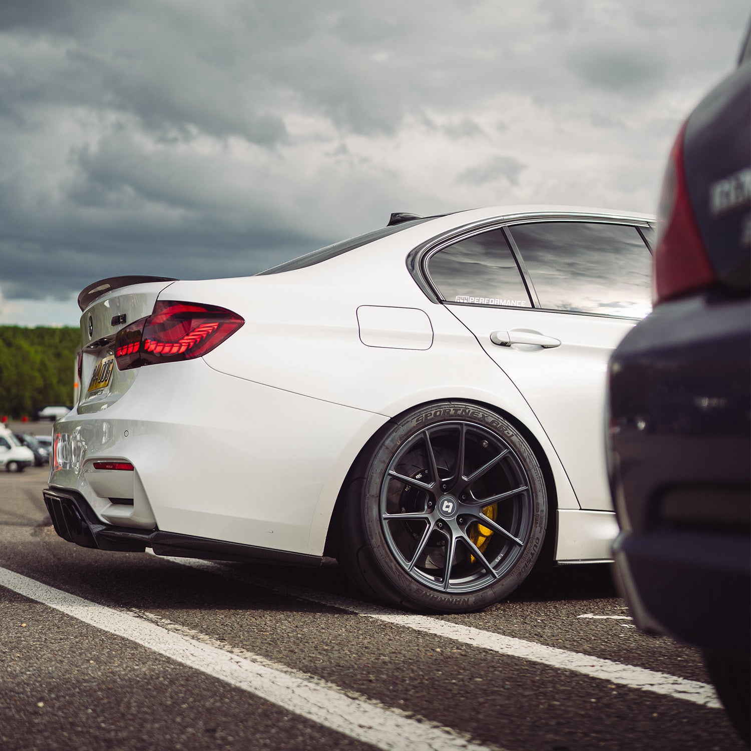 Nankang Rear Tyres On White BMW