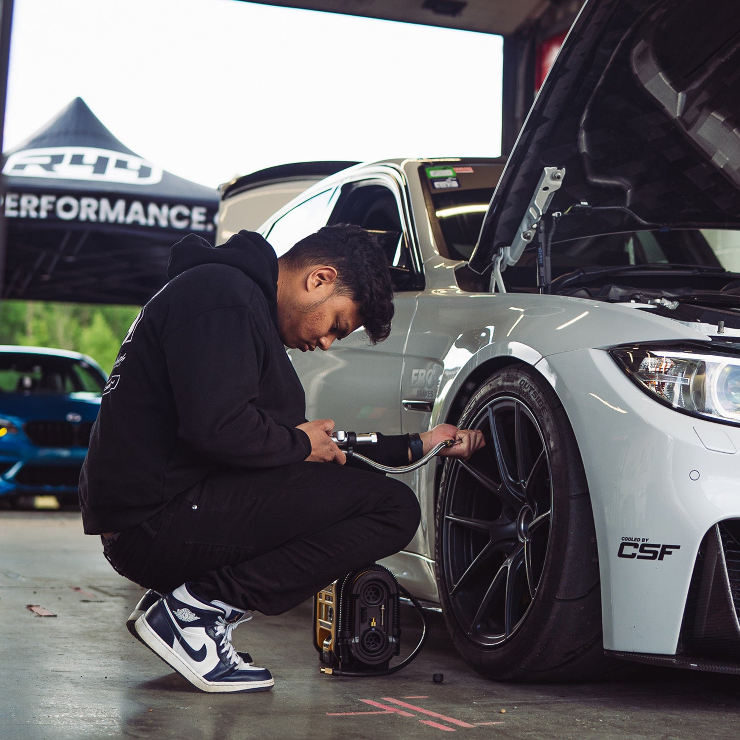 Nankang Tyre Being Inflated