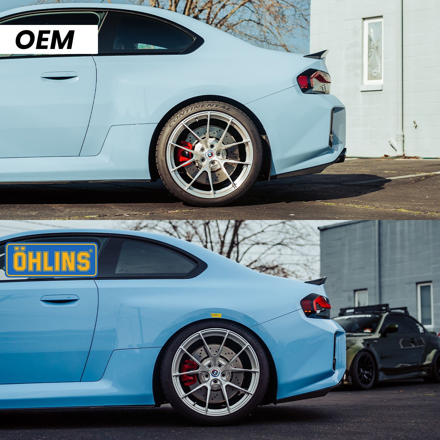 Öhlins Road & Track Coilover Suspension For BMW G87 M2, G80 M3 & G82 M4 Before & After