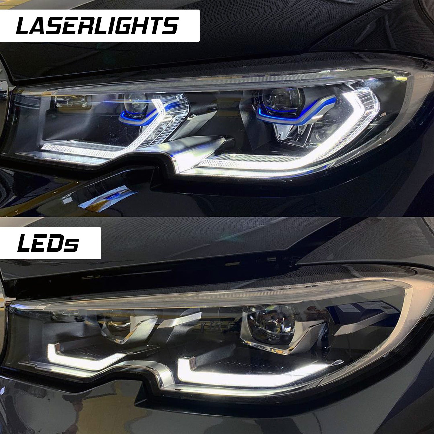 R44 BMW G20 3 Series Laserlights Vs LEDs
