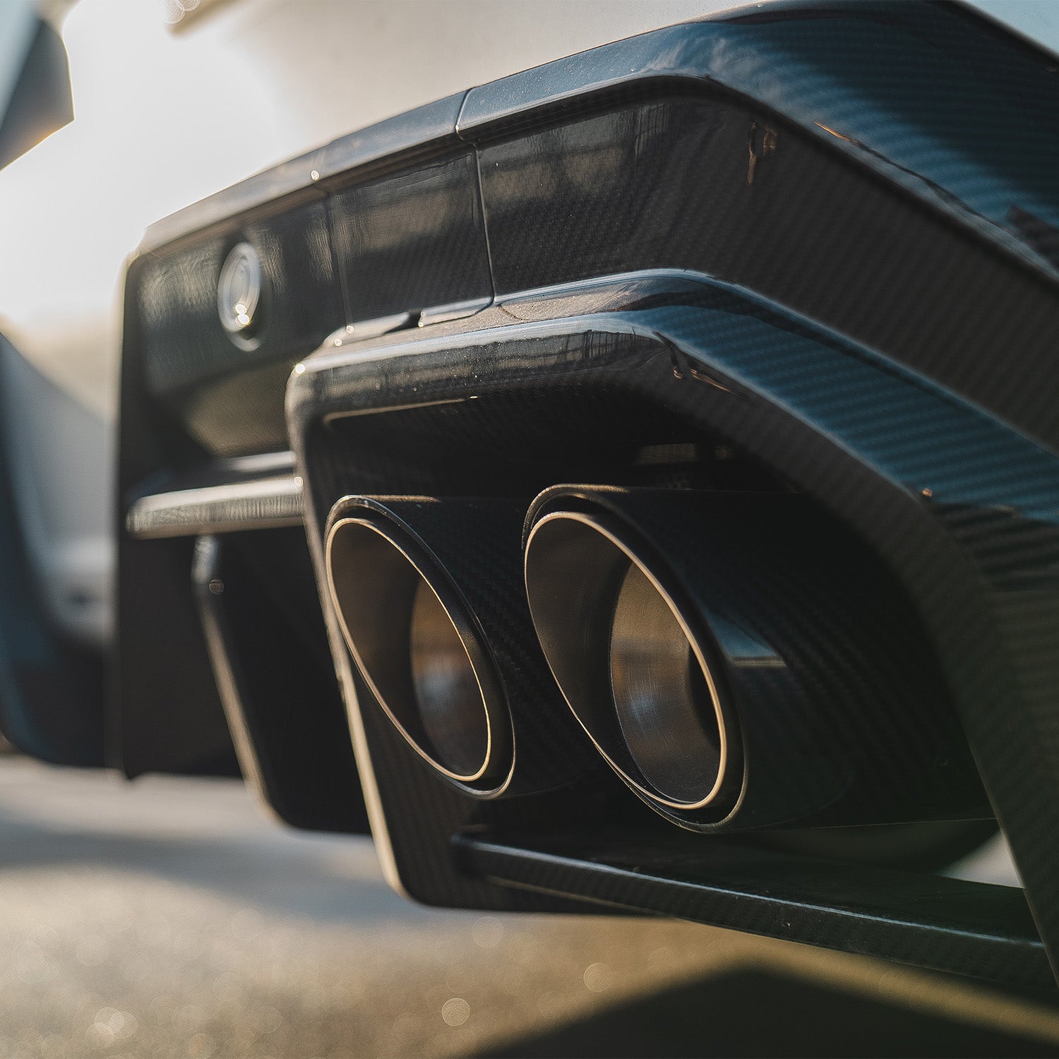 R44 BMW G90 & G99 M5 Carbon Fibre Exhaust Tips Set