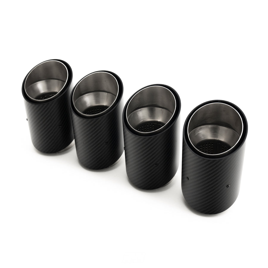 R44 BMW G90 & G99 M5 Carbon Fibre Exhaust Tips Set