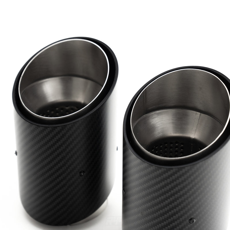 R44 BMW G90 & G99 M5 Carbon Fibre Exhaust Tips Set