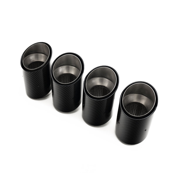 R44 BMW G90 & G99 M5 Matte Carbon Exhaust Fibre Tips Set