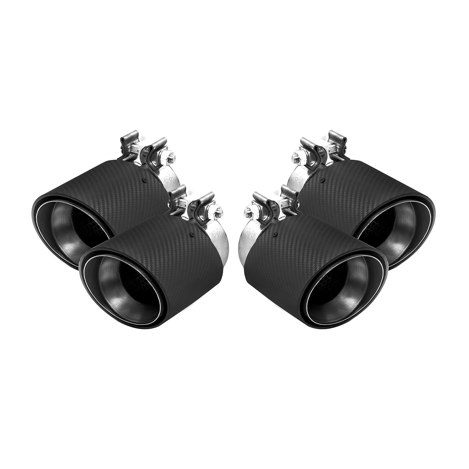 R44 BMW G90 & G99 M5 Matte Carbon Fibre Exhaust Tips Set